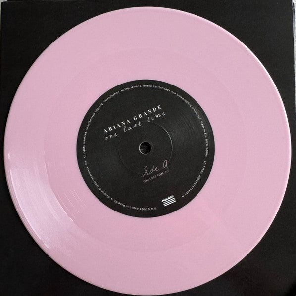 Ariana Grande : One Last Time (7", Single, Ltd, Pin)