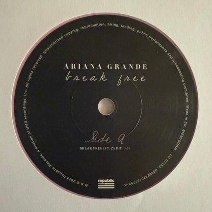 Ariana Grande : Break Free (7", Single, Ltd, Pin)