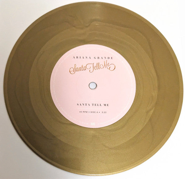 Ariana Grande : Santa Tell Me (7", Single, Gol)