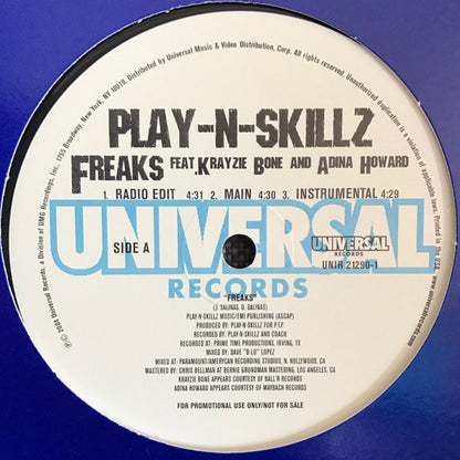 Play-N-Skillz Featuring Krayzie Bone And Adina Howard : Freaks (12", Promo)