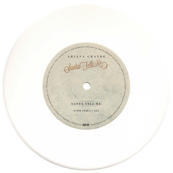 Ariana Grande : Santa Tell Me (7", Single, Whi)
