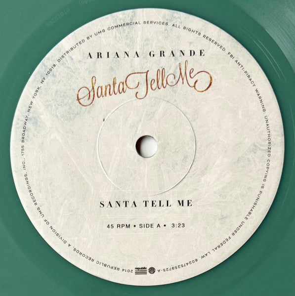Ariana Grande : Santa Tell Me (7", Single, Ltd, Gre)