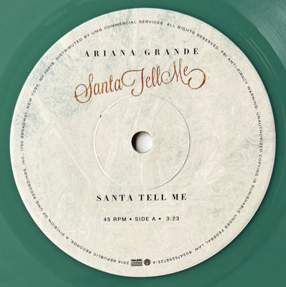 Ariana Grande : Santa Tell Me (7", Single, Ltd, Gre)