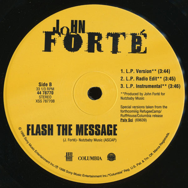 John Forté : Ninety Nine (Flash The Message) (12")