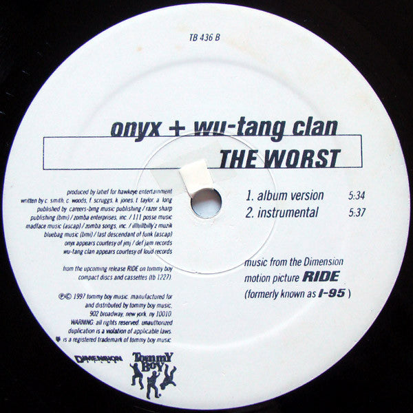 Onyx & Wu-Tang Clan : The Worst (12")