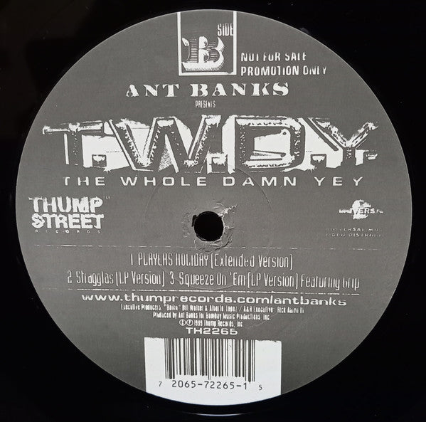 Ant Banks Presents T.W.D.Y. : Players Holiday (12", Single, Promo)