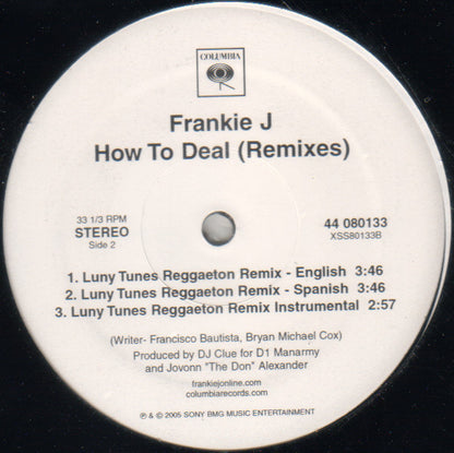 Frankie J. (3) : How To Deal (Remixes) (12")