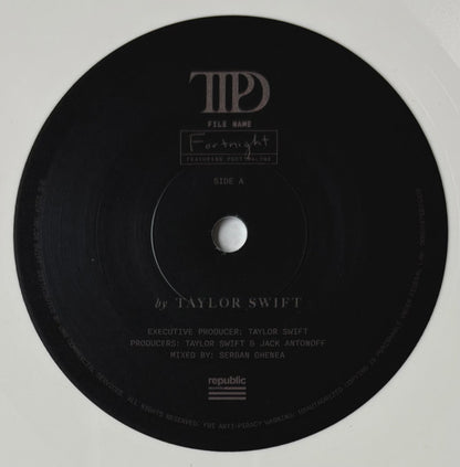 Taylor Swift Featuring Post Malone : Fortnight (7", RSD, Single, Whi)