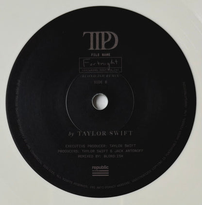Taylor Swift Featuring Post Malone : Fortnight (7", RSD, Single, Whi)