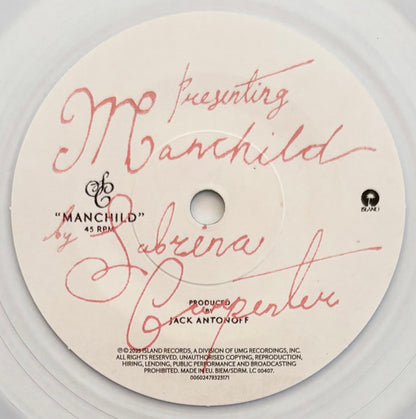 Sabrina Carpenter : Manchild (7", Single, Cle)