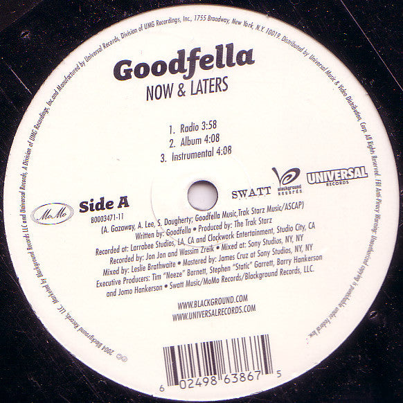 Goodfella : Now & Laters (12", Promo)