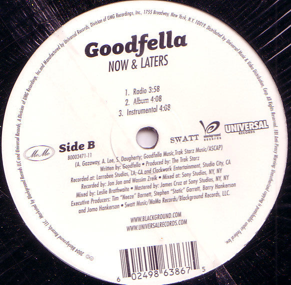 Goodfella : Now & Laters (12", Promo)