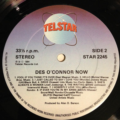 Des O'Connor : Now (LP, Album)