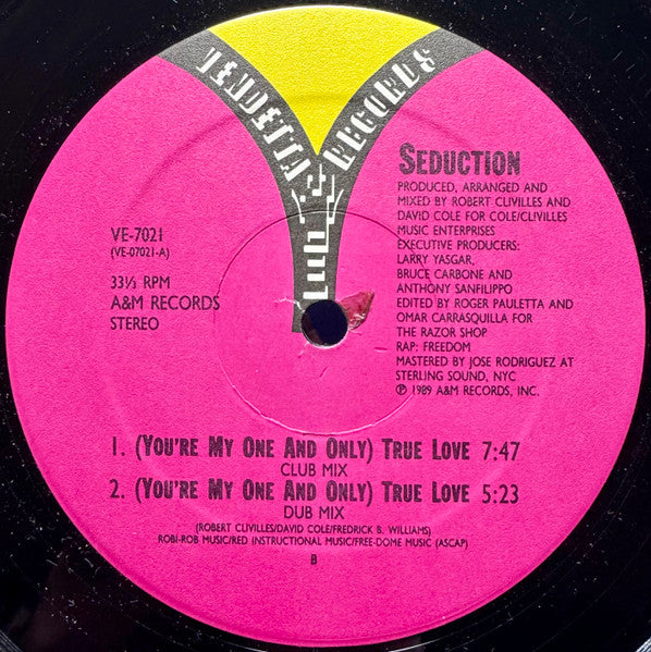 Seduction : (You're My One And Only) True Love (12", Single, B E)
