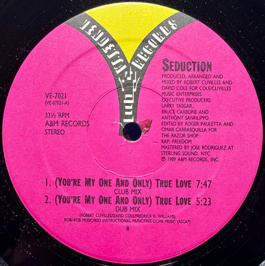 Seduction : (You're My One And Only) True Love (12", Single, B E)