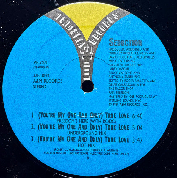 Seduction : (You're My One And Only) True Love (12", Single, B E)