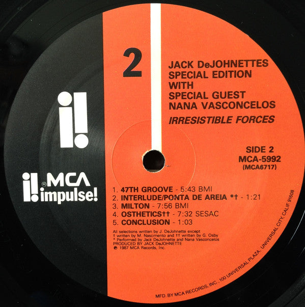 Jack DeJohnette's Special Edition : Irresistible Forces (LP, Album)