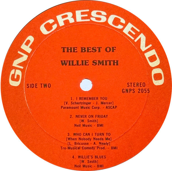 Willie Smith (2) : The Best Of Willie Smith (LP)