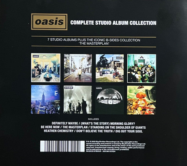Oasis (2) : Complete Studio Album Collection (CD, Album, RE, RM + CD, Album, RE, RM + CD, Album,)