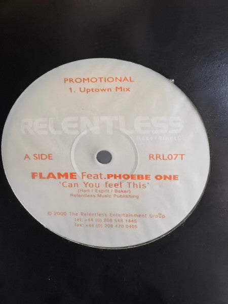 Flame (19) Feat Phoebe One : Can You Feel This (12", EP, Promo)