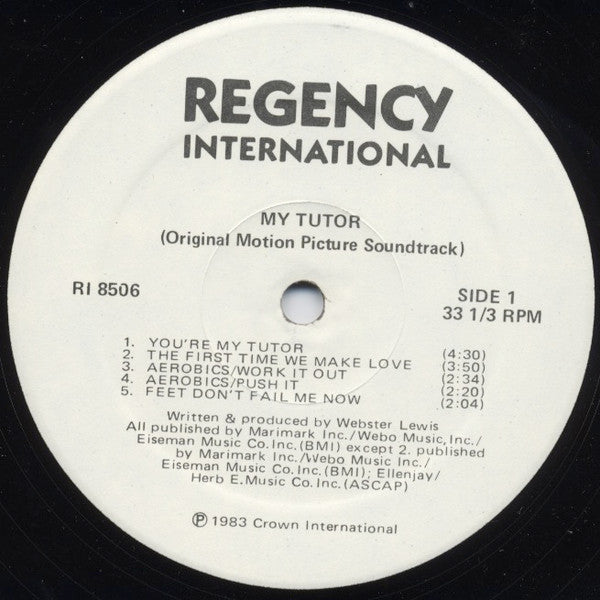Webster Lewis : My Tutor (Original Motion Picture Soundtrack) (LP, Album)