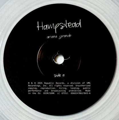 Ariana Grande : Hampstead  (7", Single, Cle)