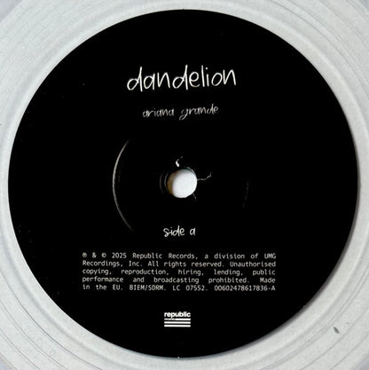 Ariana Grande : Dandelion (7", Single, Cle)