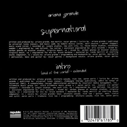 Ariana Grande : Supernatural (7", Single, Cle)