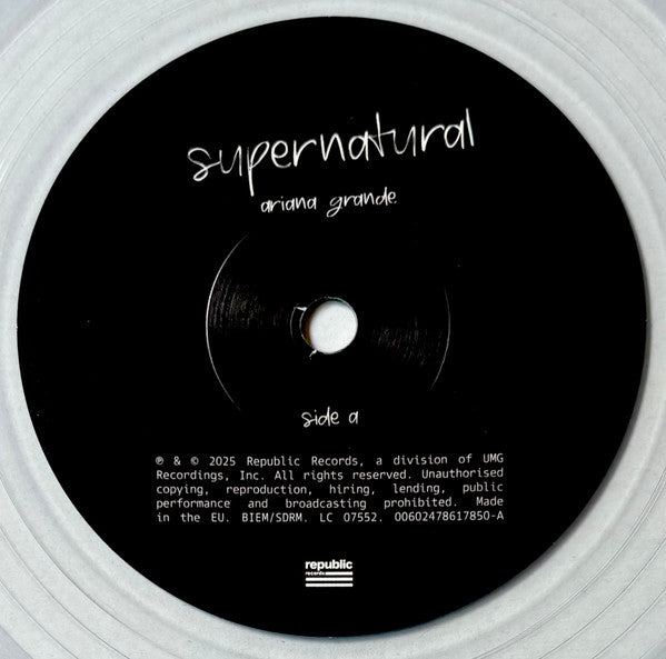 Ariana Grande : Supernatural (7", Single, Cle)