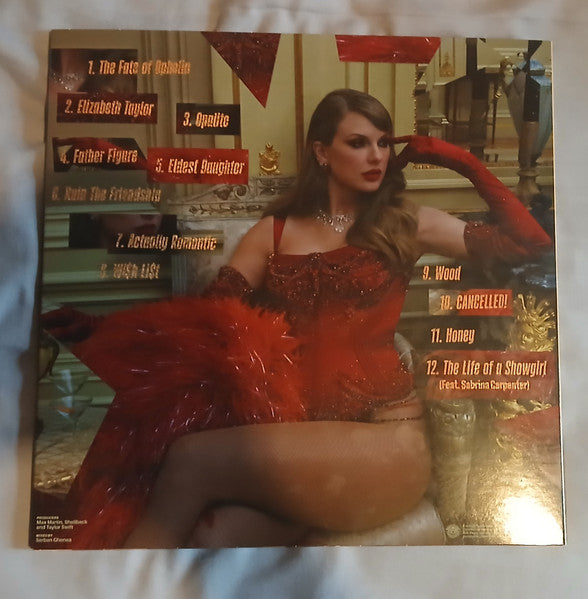 Taylor Swift : The Life Of A Showgirl (LP, Album, Ltd, Gol)
