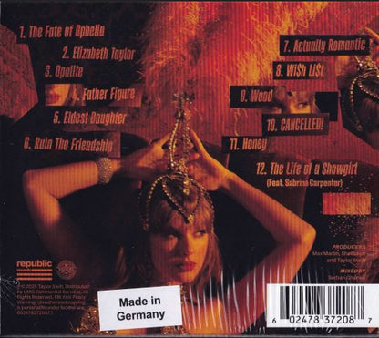 Taylor Swift : The Life Of A Showgirl (CD, Album + Box, Dlx, Ltd, Swe)