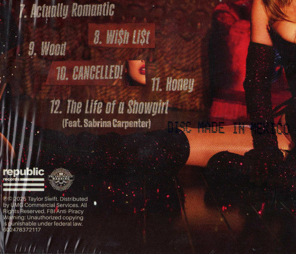 Taylor Swift : The Life Of A Showgirl (CD, Album + Box, Dlx, Ltd, It')