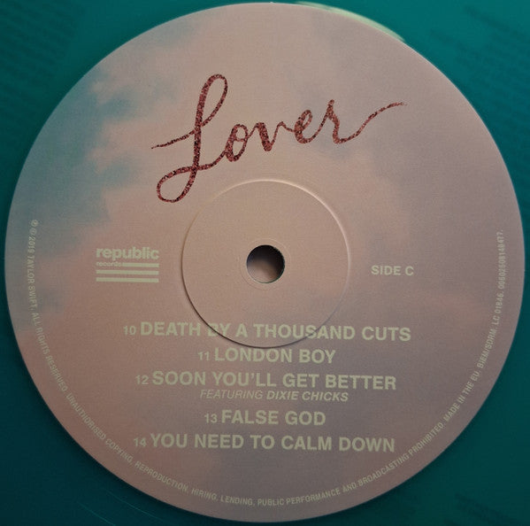 Taylor Swift : Lover (LP, Pin + LP, Blu + Album, RE)