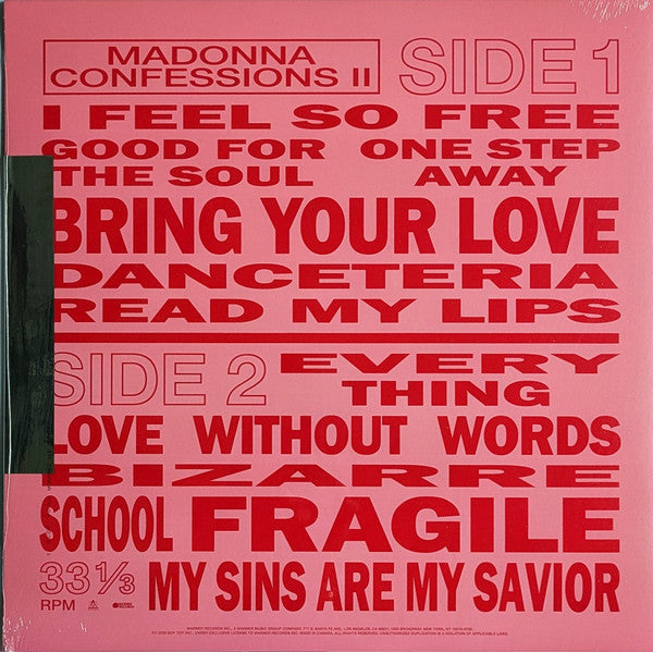 Madonna : Confessions II (LP, Album, Ltd, Mixed, Pin)
