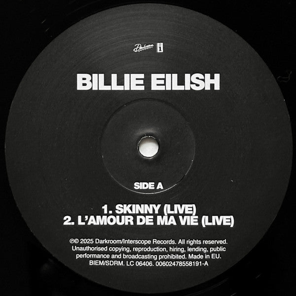 Billie Eilish : Live (10", EP, RSD)