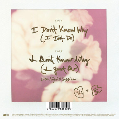 Jeff Goldblum & The Mildred Snitzer Orchestra Featuring Ariana Grande : I Don't Know Why (I Just Do) (7", Single, Pin)