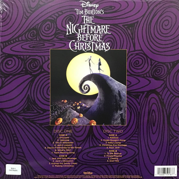 Danny Elfman : Tim Burton's The Nightmare Before Christmas (Original Motion Picture Soundtrack) (2xLP, Album, RE, Glo)