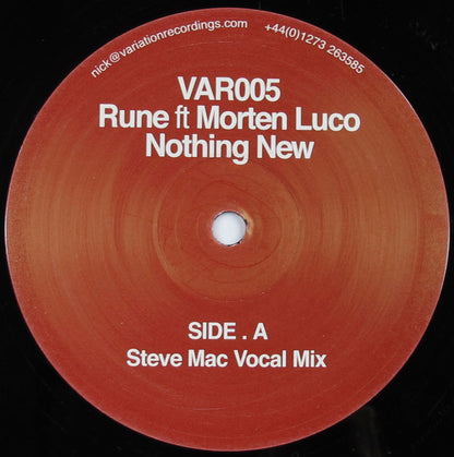 Rune Ft Morten Luco : Nothing New (12")