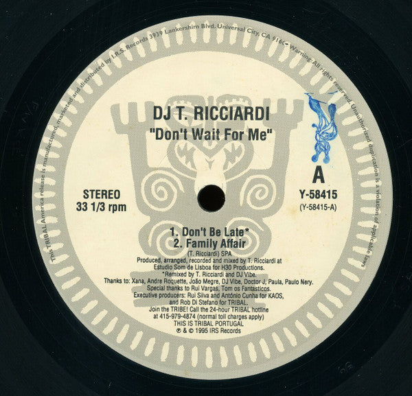 DJ T. Ricciardi* : Don't Wait For Me (12")