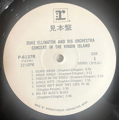 Duke Ellington And His Orchestra : Concert In The Virgin Islands (LP, Album, Promo)