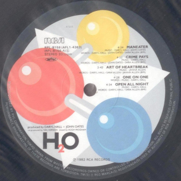 Daryl Hall + John Oates* : H₂O (LP, Album, Fac)
