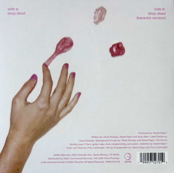 Olivia Rodrigo : Drop Dead (7", Single, Ltd, Pin)