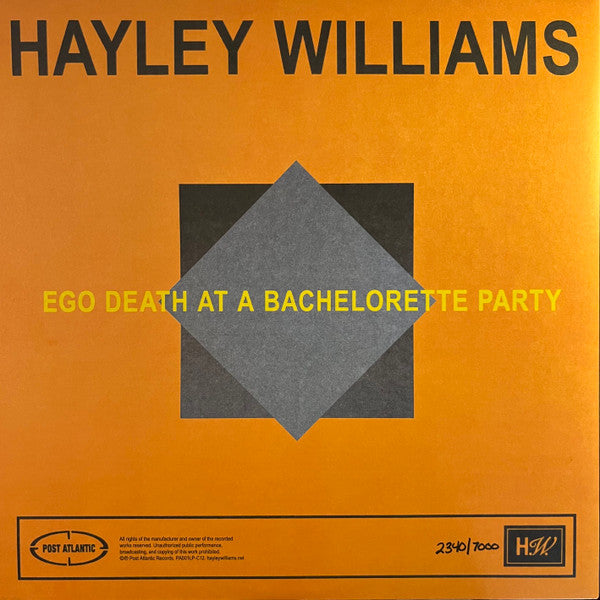 Hayley Williams : Ego Death At A Bachelorette Party (2xLP, Album, Ltd, Num, Lig)