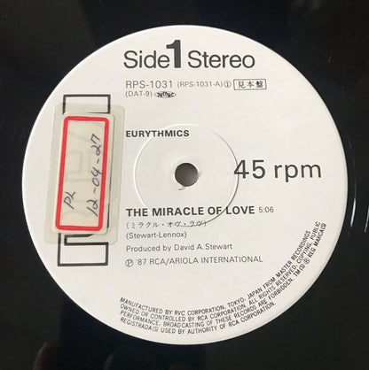 Eurythmics – The Miracle Of Love – Japanese Promo 12-inch RPS-1031