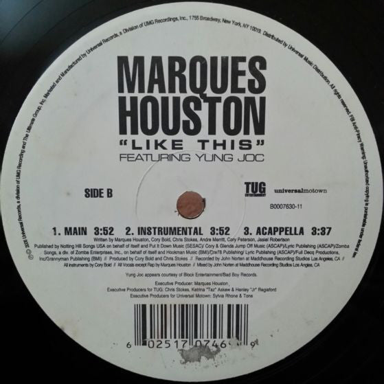 Marques Houston : Favorite Girl / Like This (12")