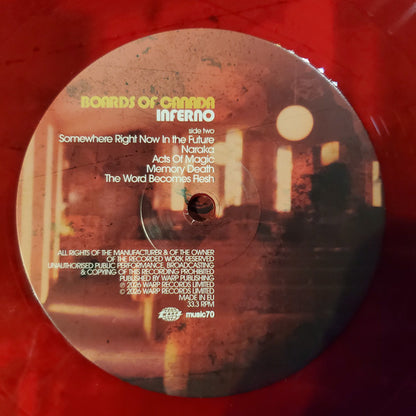 Boards Of Canada = ボーズ・オブ・カナダ* : Inferno = インフェルノ (2xLP, Album, Red + Flexi, 8", Shape, S/Sided, Hex )
