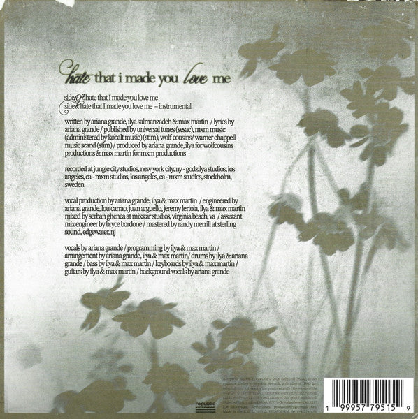 Ariana Grande : Hate That I Made You Love Me (7", Single, Ltd, Whi)