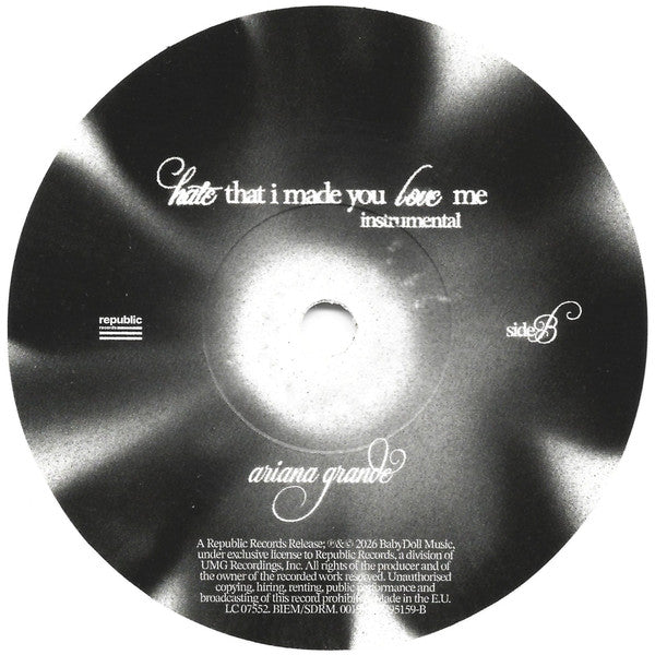 Ariana Grande : Hate That I Made You Love Me (7", Single, Ltd, Whi)