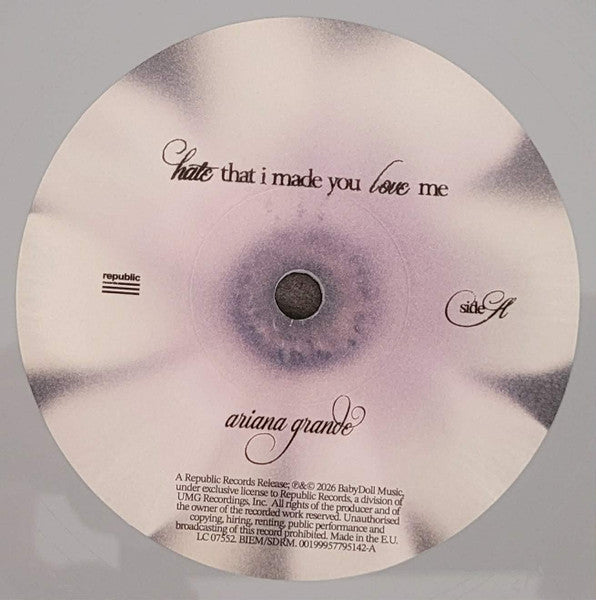 Ariana Grande : Hate That I Made You Love Me (7", Single, Ltd, Gra)