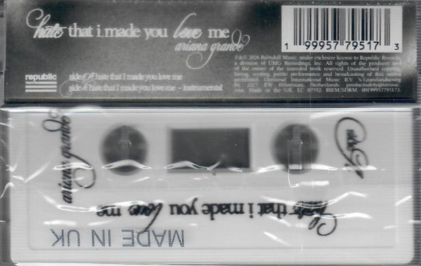 Ariana Grande : Hate That I Made You Love Me (Cass, Single, Ltd, Whi)